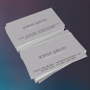 minimalist elegant grey premium business card