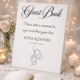 Minimalist Elegant Guest Book Wedding Sign