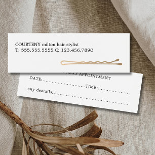 Minimalist Elegant Hair Stylist Appointment Card