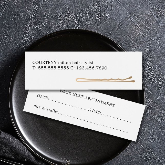 Minimalist Elegant Hair Stylist Appointment Card (Creator Uploaded)