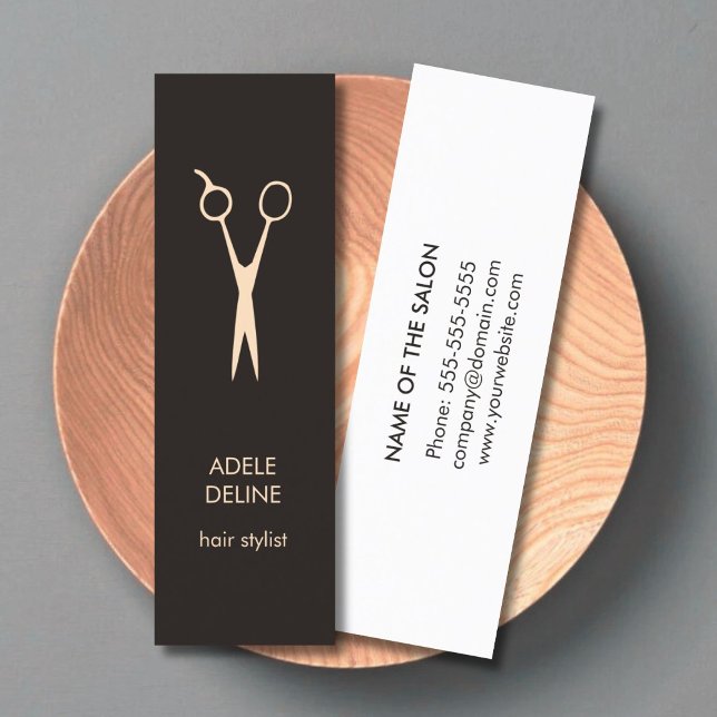 Minimalist Elegant Hair Stylist Mini Business Card (Creator Uploaded)