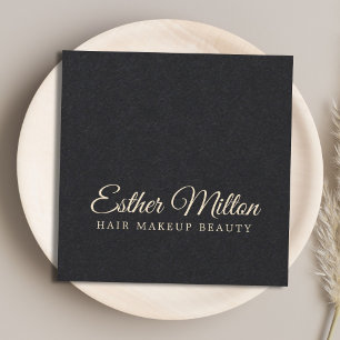 Minimalist Elegant Handwriting Fonts Beauty Square Business Card