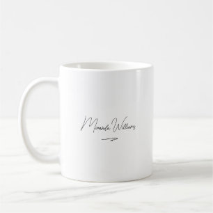 Minimalist Elegant Handwritten Custom Name Coffee Mug