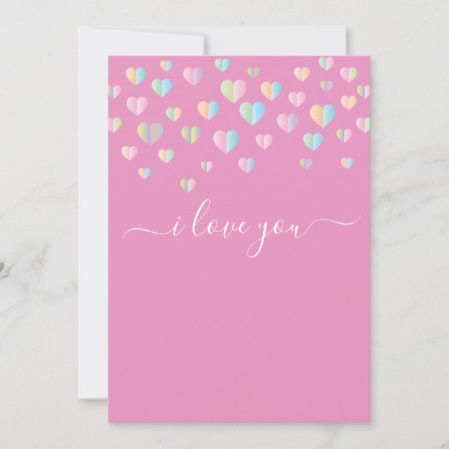 Minimalist Elegant I love you Design Invitation (Front)