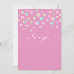 Minimalist Elegant I love you Design Invitation