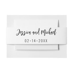 💍 Minimalist Elegant Invitation Belly Band