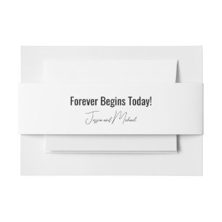 💍 Minimalist Elegant  Invitation Belly Band