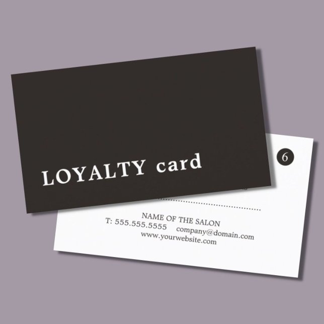 Minimalist Elegant Ivory Black White Beauty Loyalty Card (Creator Uploaded)