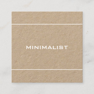 minimalist elegant kraft_paper professional square business card
