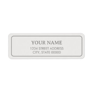 Minimalist Elegant Light Grey Return Address Label