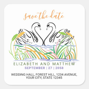 Minimalist Elegant Love Design Square Sticker