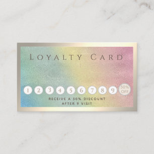 Minimalist elegant luxury luminous holograph loyalty card