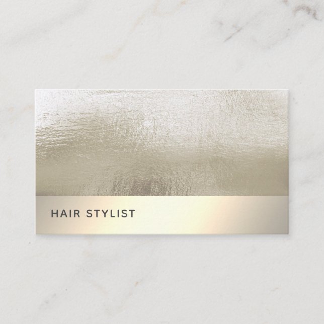 Minimalist elegant luxury simple gold foil business card (Front)