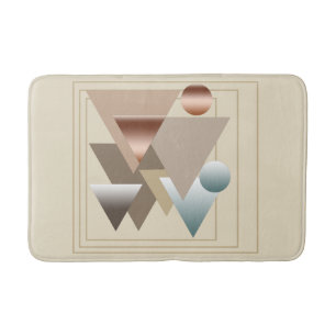 Minimalist Elegant Modern Abstract Geometric art Bath Mat