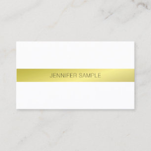Minimalist Elegant Modern Design Gold Plain Luxe Business Card