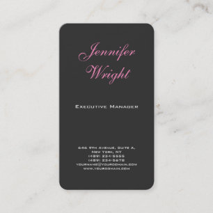 Minimalist elegant modern grey pink feminine business card