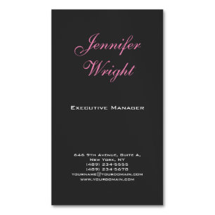 Minimalist elegant modern grey pink feminine Magnetic business card