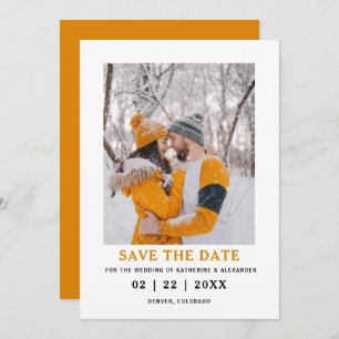 Minimalist Elegant Modern Photo Wedding Save The Date