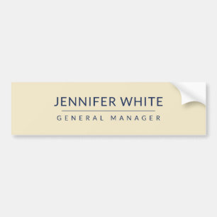 Minimalist Elegant Modern Plain Bumper Sticker