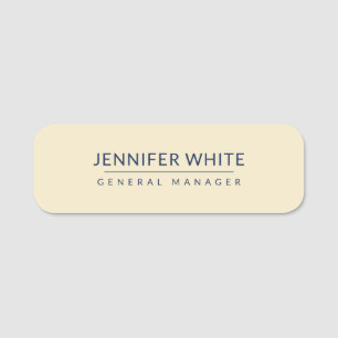 Minimalist Elegant Modern Plain Name Tag