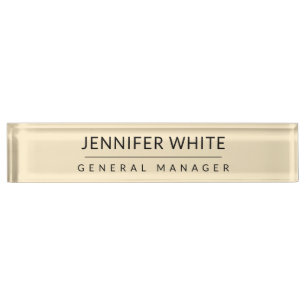 Minimalist Elegant Modern Plain Nameplate