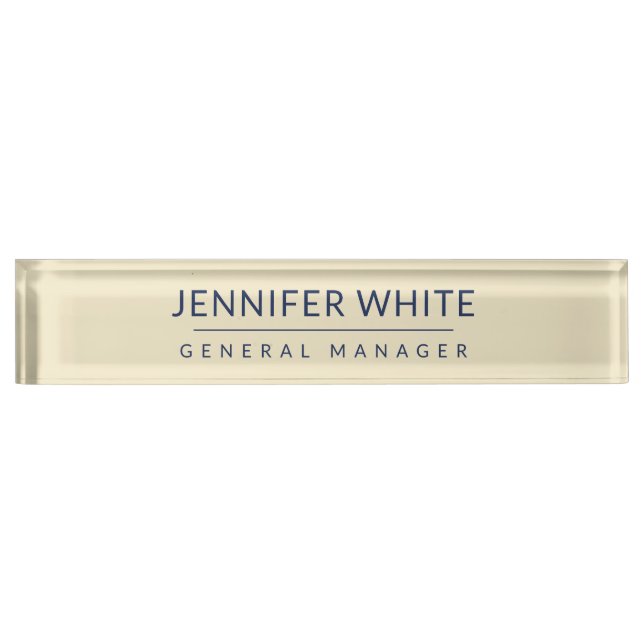Minimalist Elegant Modern Plain Nameplate (Front)