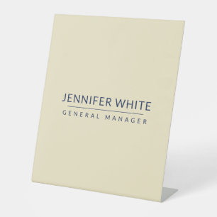 Minimalist Elegant Modern Plain Pedestal Sign