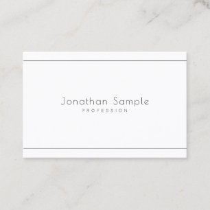 Minimalist Elegant Modern Professional Simple Top Business Card