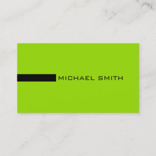 Minimalist Elegant Modern Sheen Green and Black Business Card