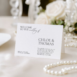 Minimalist Elegant Modern Wedding Ceremony Program