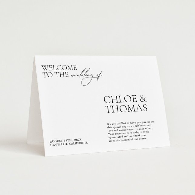 Minimalist Elegant Modern Wedding Ceremony Program (Creator Uploaded)