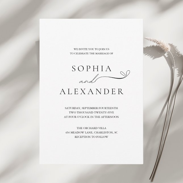 Minimalist Elegant Modern Wedding Invitation (Creator Uploaded)