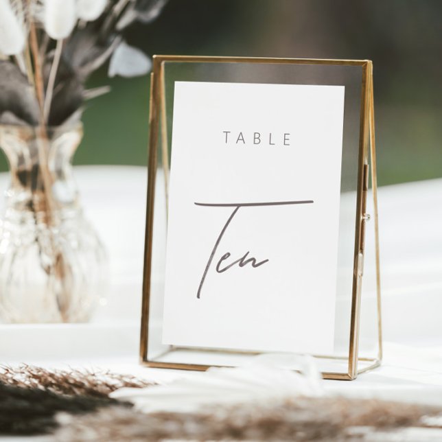 Minimalist Elegant Modern Wedding Table Number (Creator Uploaded)