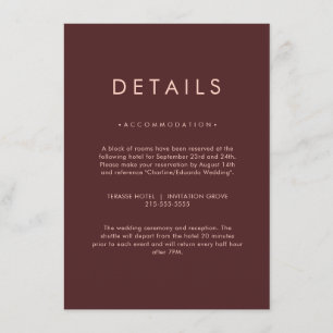 Minimalist Elegant Neutral Details Card