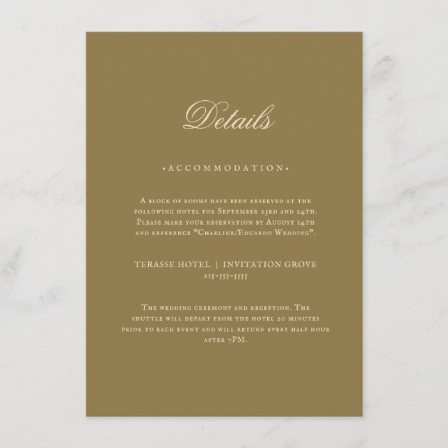 Minimalist Elegant Neutral Details Card (Front)