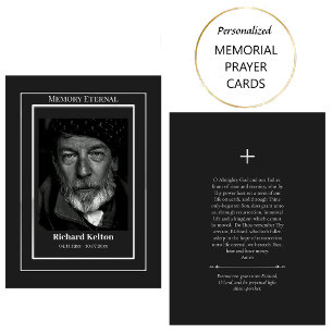 Minimalist, Elegant Orthodox Funeral Prayer Card