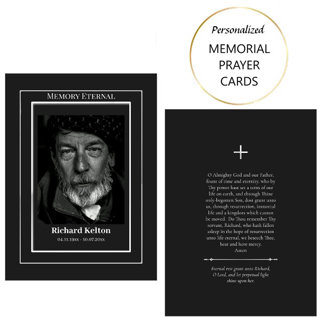 Minimalist, Elegant Orthodox Funeral Prayer Card   (Creator Uploaded)