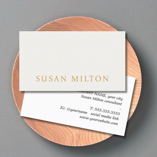 Minimalist Elegant Pastel Bold Consultant Business Card (Creator Uploaded)