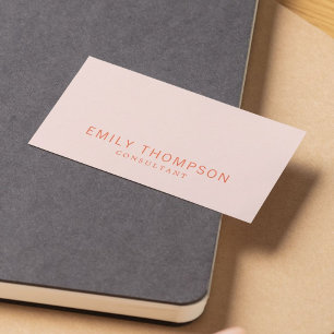 Minimalist Elegant Pastel Consultant Business Card