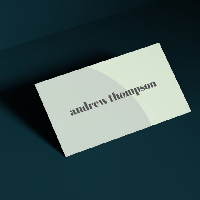 Minimalist Elegant Pastel Green Grey Consultant Business Card (Creator Uploaded)