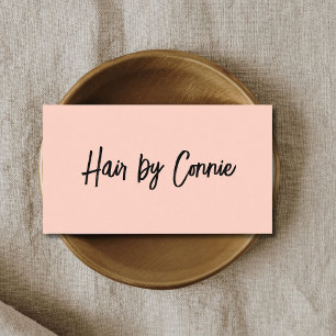Minimalist Elegant Pastel Hair Stylist Business Card