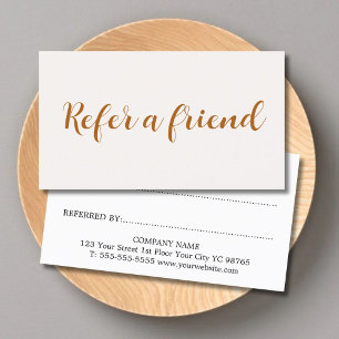 Minimalist Elegant Pastel Stylish Salon Referral Card