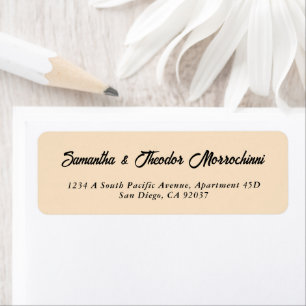 Minimalist Elegant Peach Return Address  Label