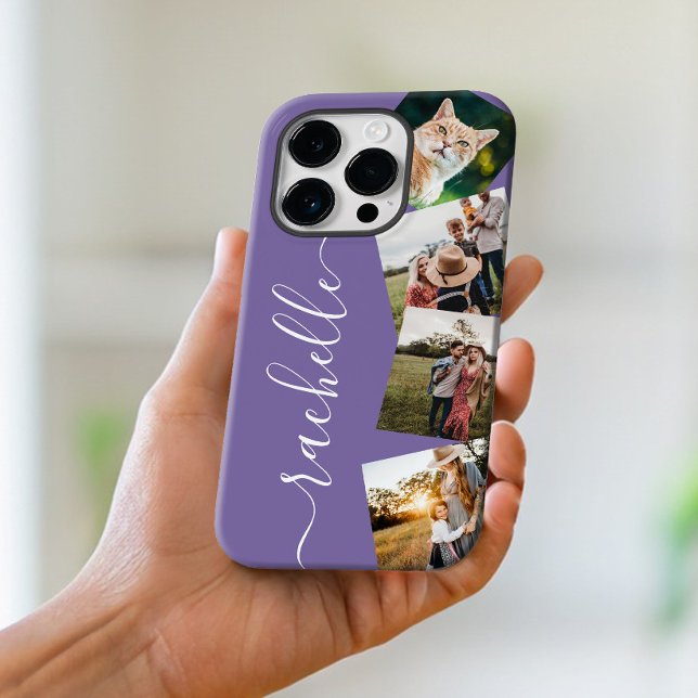 Minimalist Elegant Personalised Photo Collage Case-Mate iPhone Case (Creator Uploaded)