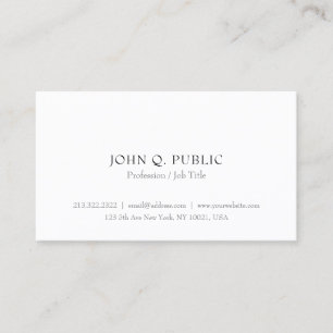 Minimalist Elegant Personalised Simple Template Business Card