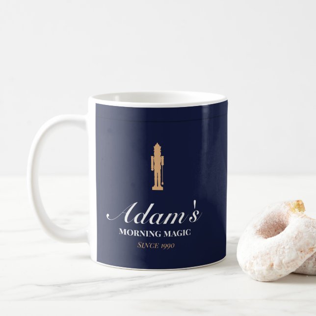 Minimalist elegant personalized christmas mug (With Donut)