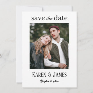 Minimalist Elegant Photo Save The Date