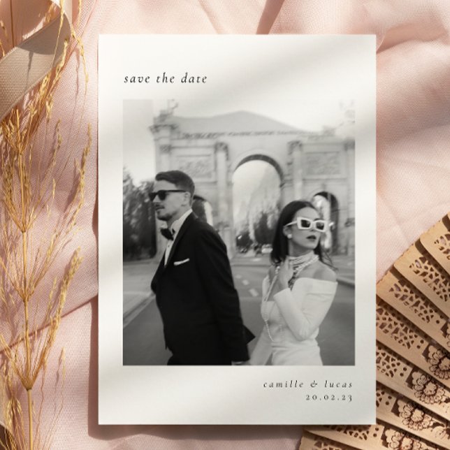 Minimalist Elegant Photo Save the date Invitation (Creator Uploaded)
