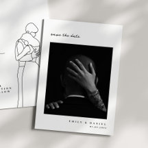 Minimalist Elegant Photo Save the date Invitation