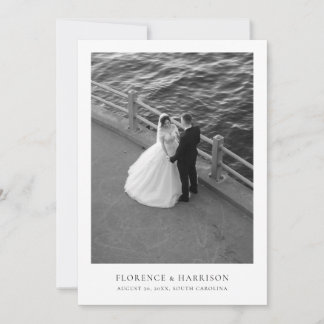 Minimalist Elegant Photo Wedding Save the Date